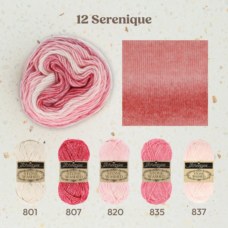 Scheepjes Stone Washed Flow 12 Serenique - színátmenetes fonal