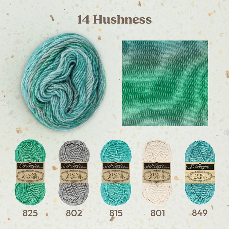 Scheepjes Stone Washed Flow 014 Hushness - színátmenetes fonal
