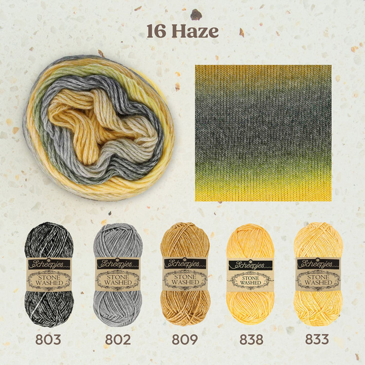 Scheepjes Stone Washed Flow - 16 Haze - színátmenetes fonal
