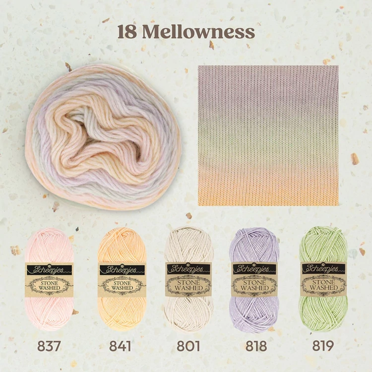 Scheepjes Stone Washed Flow 18 Mellowness - színátmenetes fonal