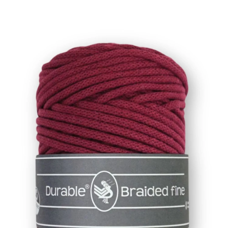 Durable Braided Fine 222 Bordeaux cotton cord - bordó zsinórfonal - 3mm