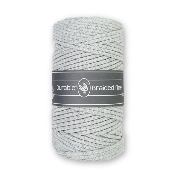 Durable Braided Fine 2228 Silver Gray cotton cord - szürke zsinórfonal - 3mm