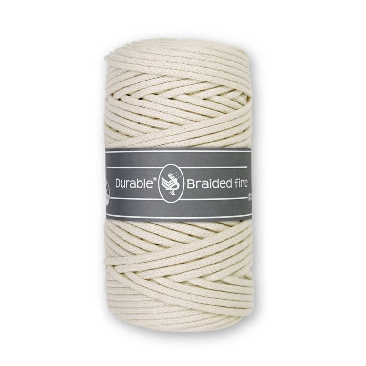 Durable Braided Fine 326 Ivory cotton cord - törtfehér zsinórfonal - 3mm