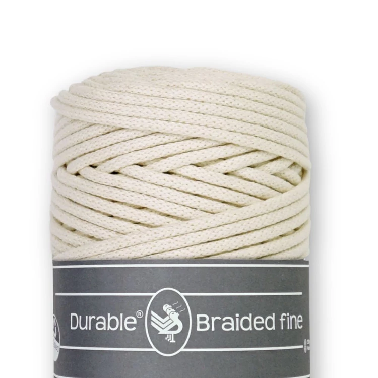 Durable Braided Fine 326 Ivory cotton cord - törtfehér zsinórfonal - 3mm