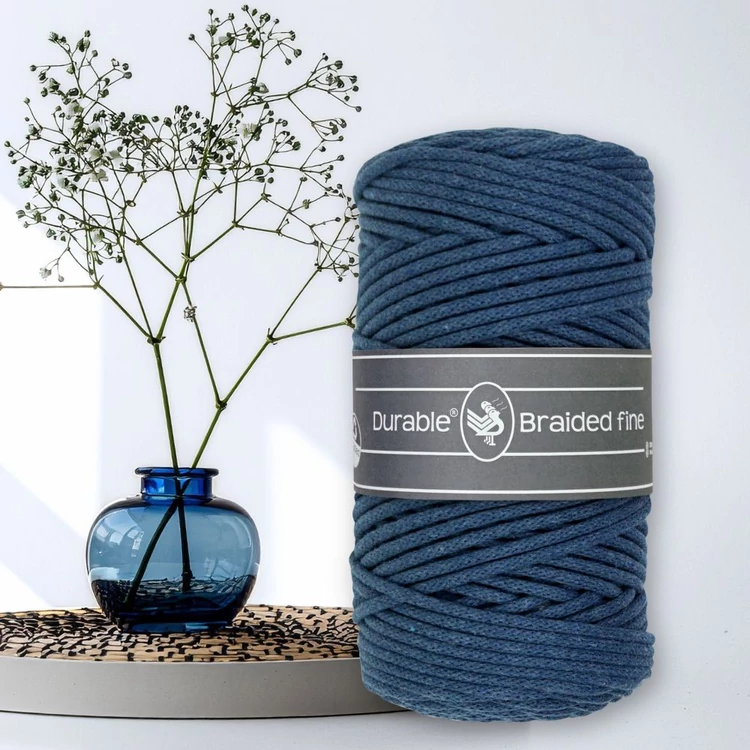 Durable Braided Fine 370 Jeans cotton cord - kék zsinórfonal - 3mm