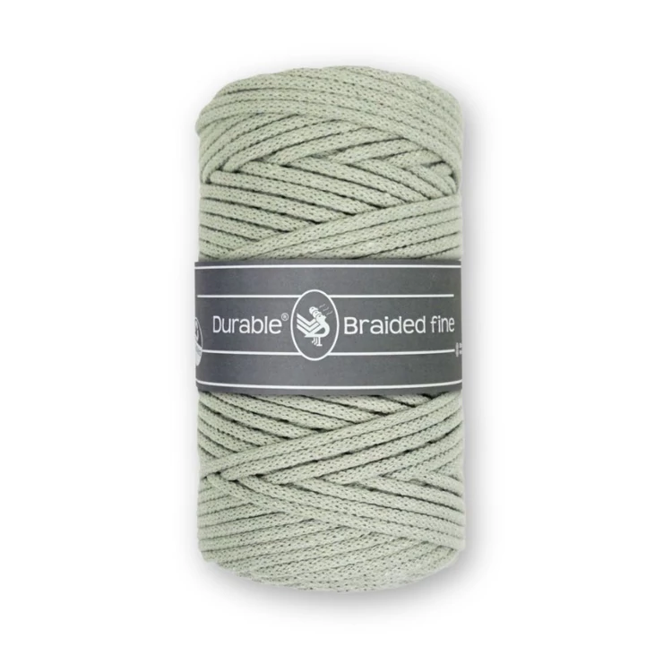 Durable Braided Fine 425 Light Sage cotton cord - világoszöld zsinórfonal - 3mm