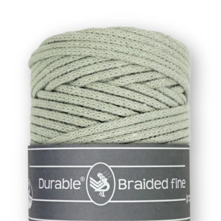 Durable Braided Fine 425 Light Sage cotton cord - világoszöld zsinórfonal - 3mm