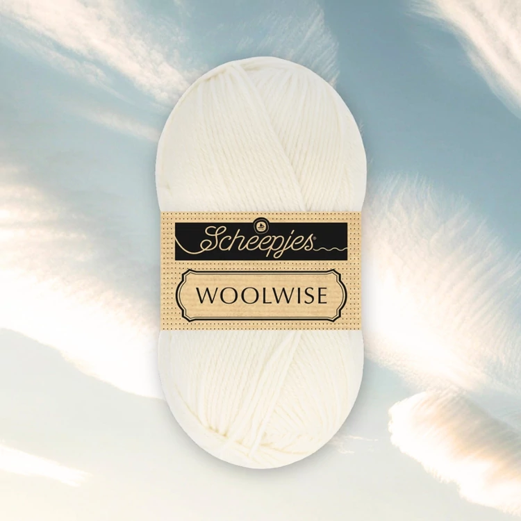 Scheepjes Woolwise 701 Pure White - fehér merinói gyapjú fonal - wool yarn