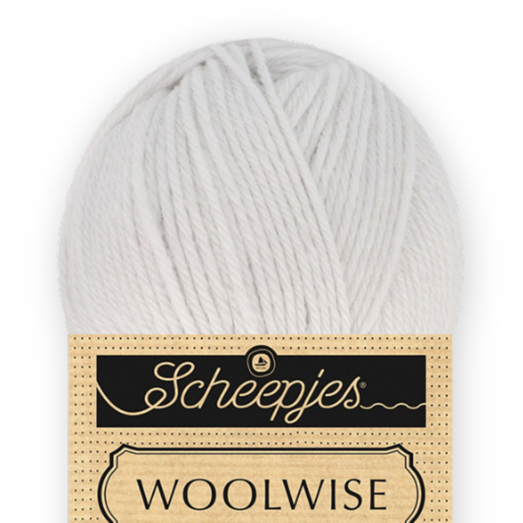 Scheepjes Woolwise 702 Misty Silver - halványszürke gyapjú fonal