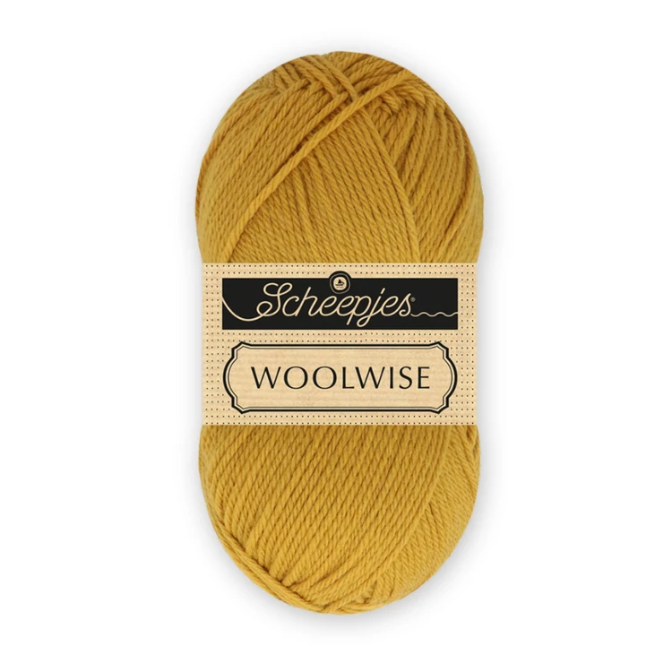 Scheepjes Woolwise 718 Honey Mustard - mustársárga merinói gyapjú fonal - wool yarn
