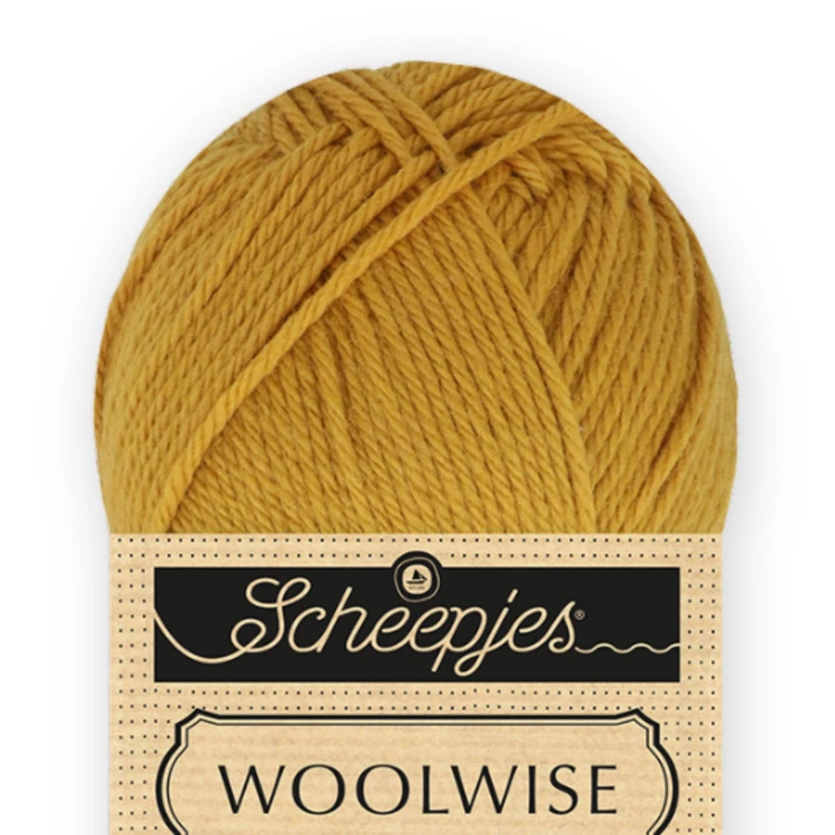 Scheepjes Woolwise 718 Honey Mustard - mustársárga merinói gyapjú fonal - wool yarn