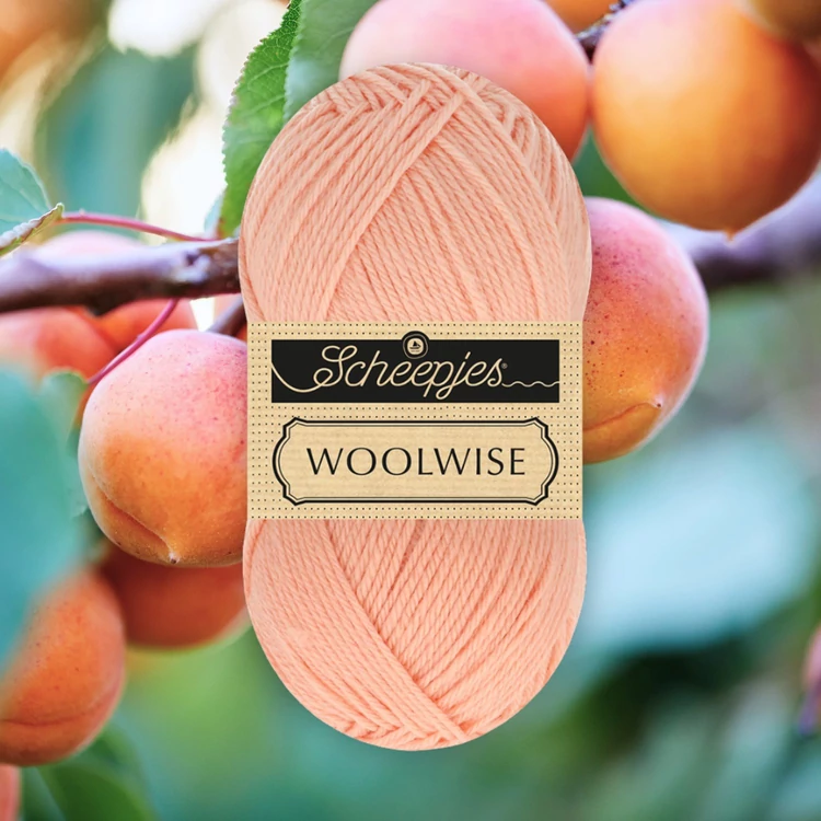 Scheepjes Woolwise 720 Apricot - barackszín merinói gyapjú fonal - wool yarn