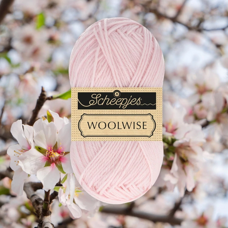 Scheepjes Woolwise 724 Petal Pink - rózsaszín merinói gyapjú fonal - wool yarn