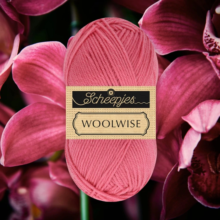 Scheepjes Woolwise 729 Orchid Pink - rózsaszín merinói gyapjú fonal - wool yarn