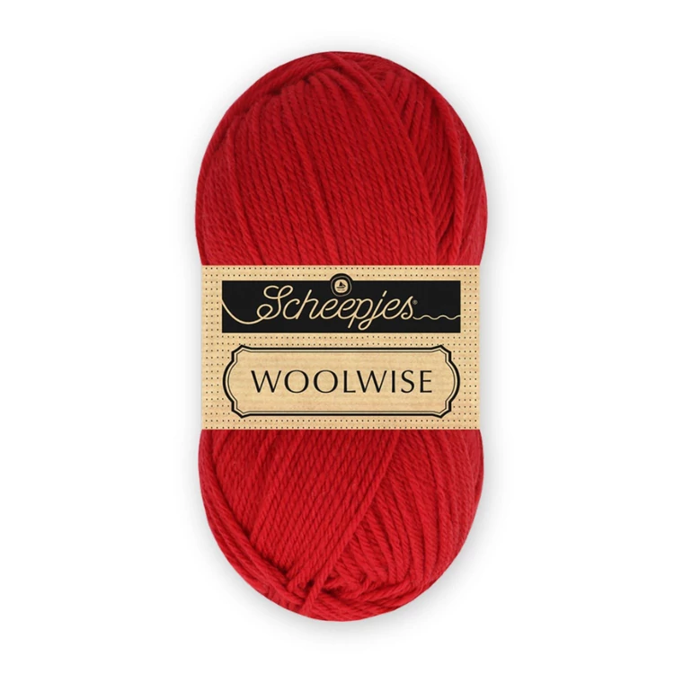 Scheepjes Woolwise 732 Ruby Red - rubint vörös merinói gyapjú fonal - wool yarn