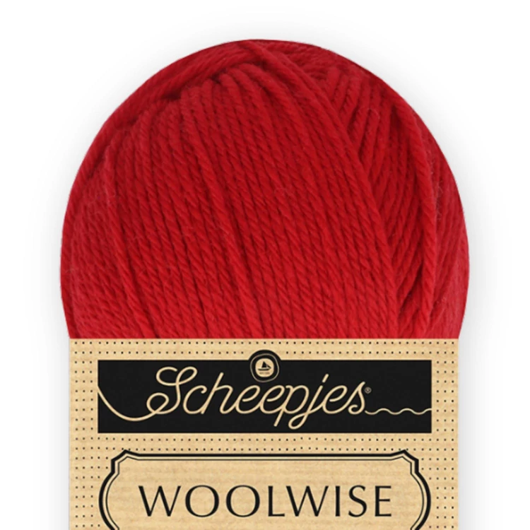 Scheepjes Woolwise 732 Ruby Red - rubint vörös merinói gyapjú fonal - wool yarn