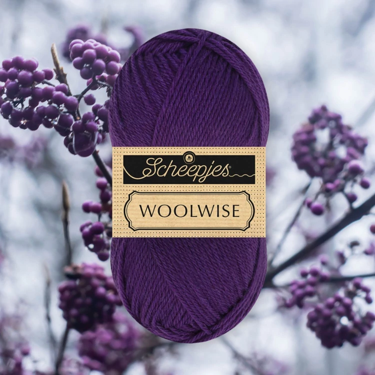 Scheepjes Woolwise 738 Rich Berry - lila merinói gyapjú fonal - wool yarn