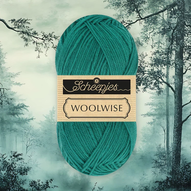 Scheepjes Woolwise 753 Mossy Glen - zöld merinói gyapjú fonal - wool yarn