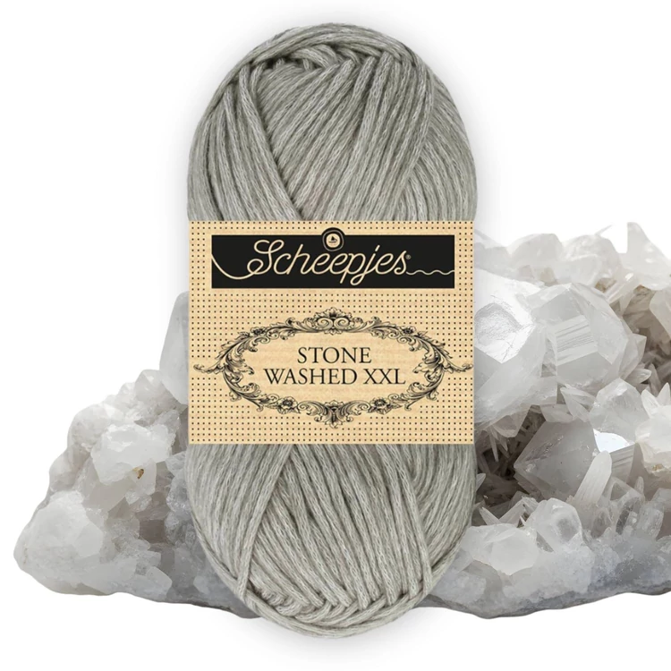 Scheepjes Stone Washed XXL 842 Smokey Quartz - szürke vastag fonal