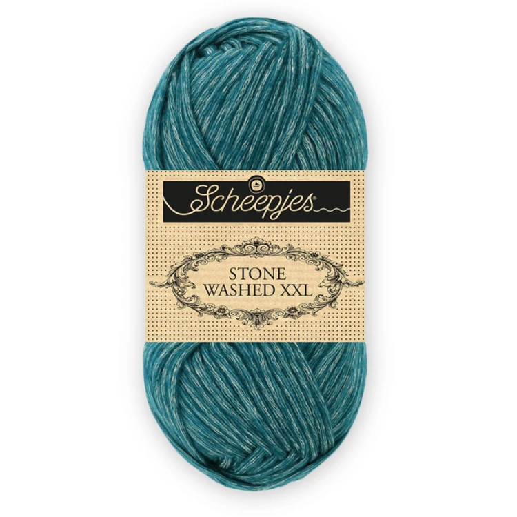 Scheepjes Stone Washed XXL 845 Blue Apatite - zöldes kék vastag fonal