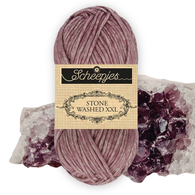 Scheepjes Stone Washed XXL 851 Deep Amethyst lila vastag fonal