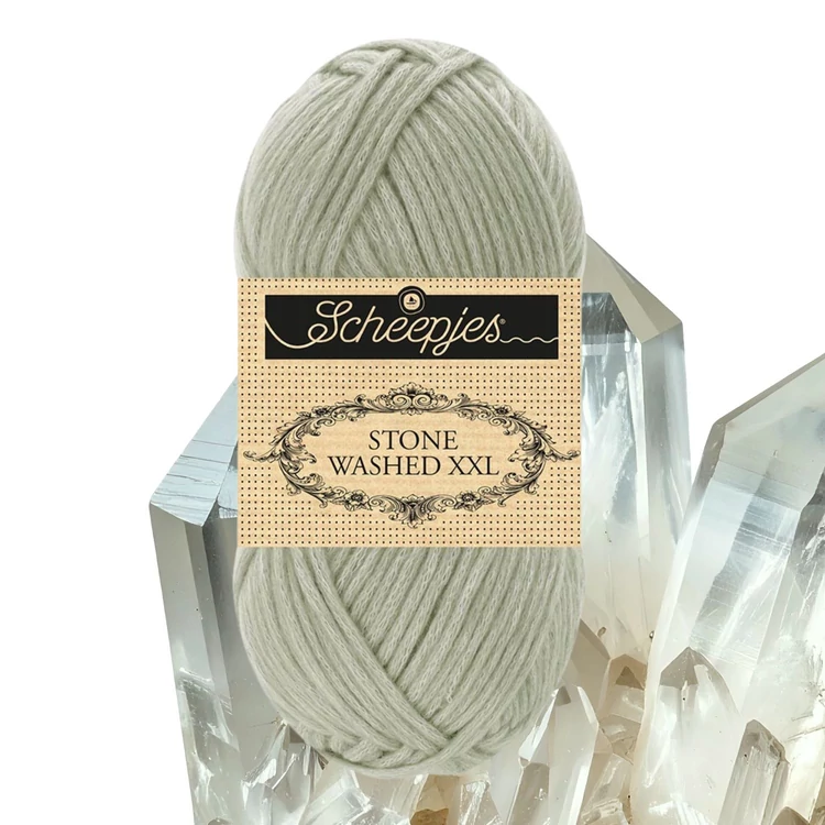 Scheepjes Stone Washed XXL 854 Crystal Quartz - szürke vastag fonal