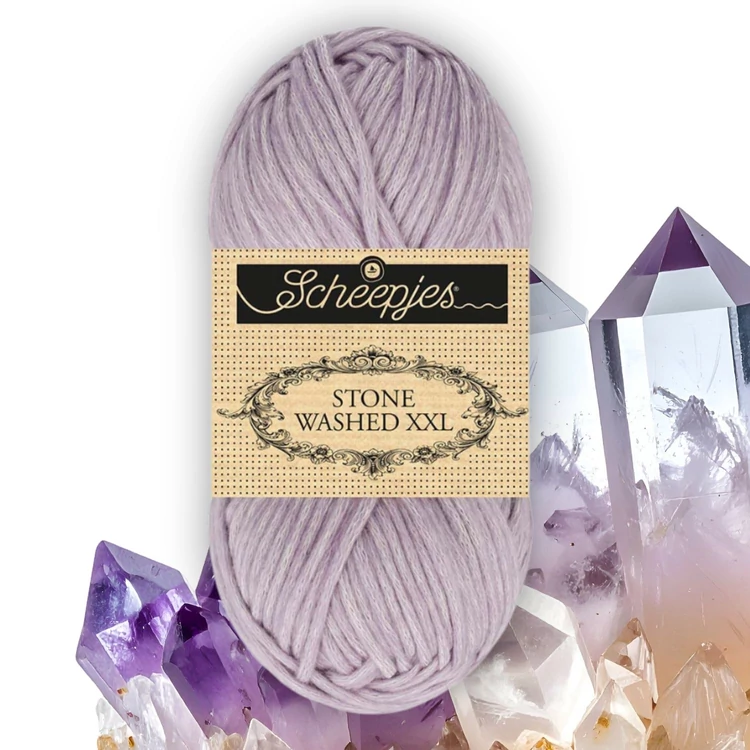 Scheepjes Stone Washed XXL 858 Lilac Quartz - lila vastag fonal