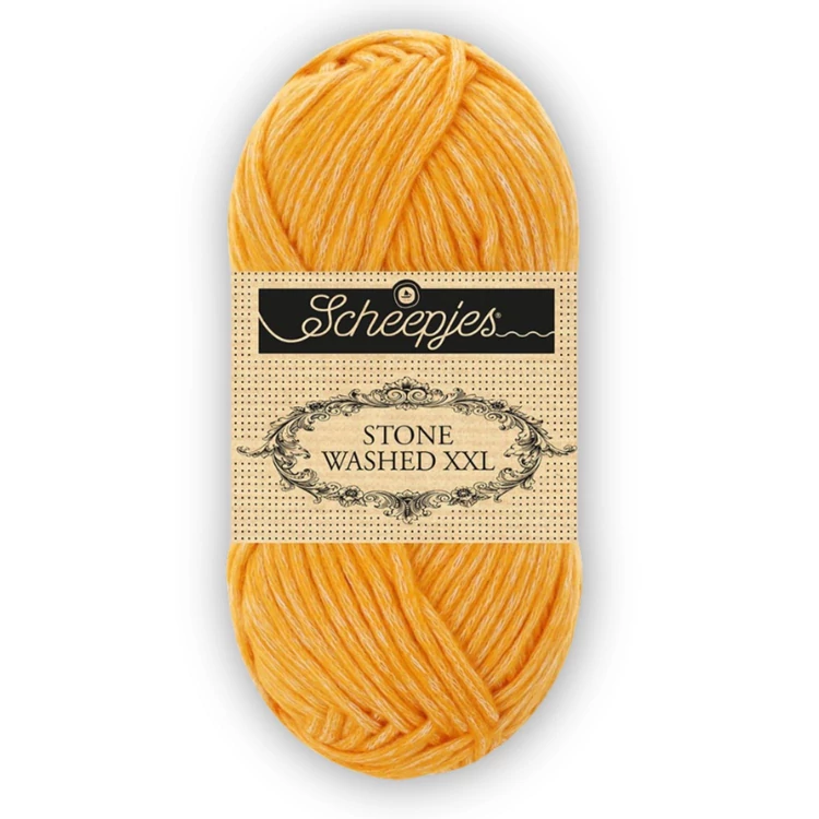 Scheepjes Stone Washed XXL 878 Orpiment sárga vastag fonal