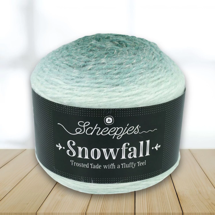 Scheepjes Snowfall 10 Evergreen Frost - green yarn - zöld színátmenetes fonal