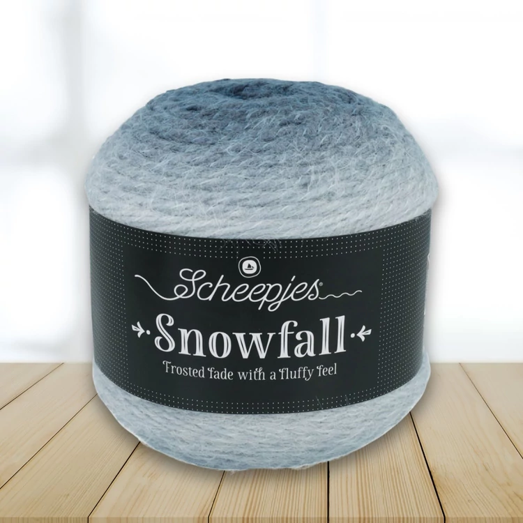 Scheepjes Snowfall 12 Black Ice - gradient yarn - kékes fekete színátmenetes fonal