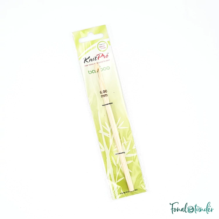 knitpro bamboo - horgolótű - crochet hook - 6mm