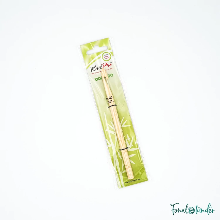 knitpro bamboo - horgolótű - crochet hook - 8mm