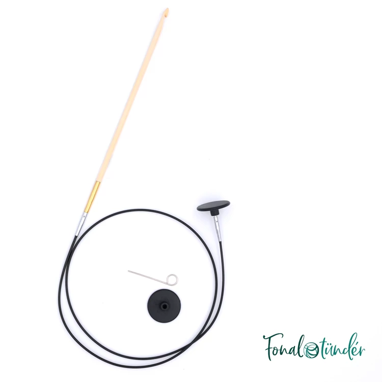 KnitPro Bamboo Tunisian - tuniszi horgolótű - crochet hook - 4.5mm
