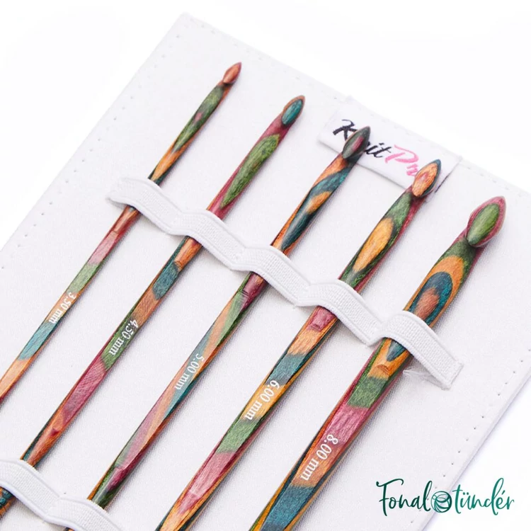 KnitPro Symfonie Crochet Hook Set - fa horgolótű készlet - 3.5-8mm - 02