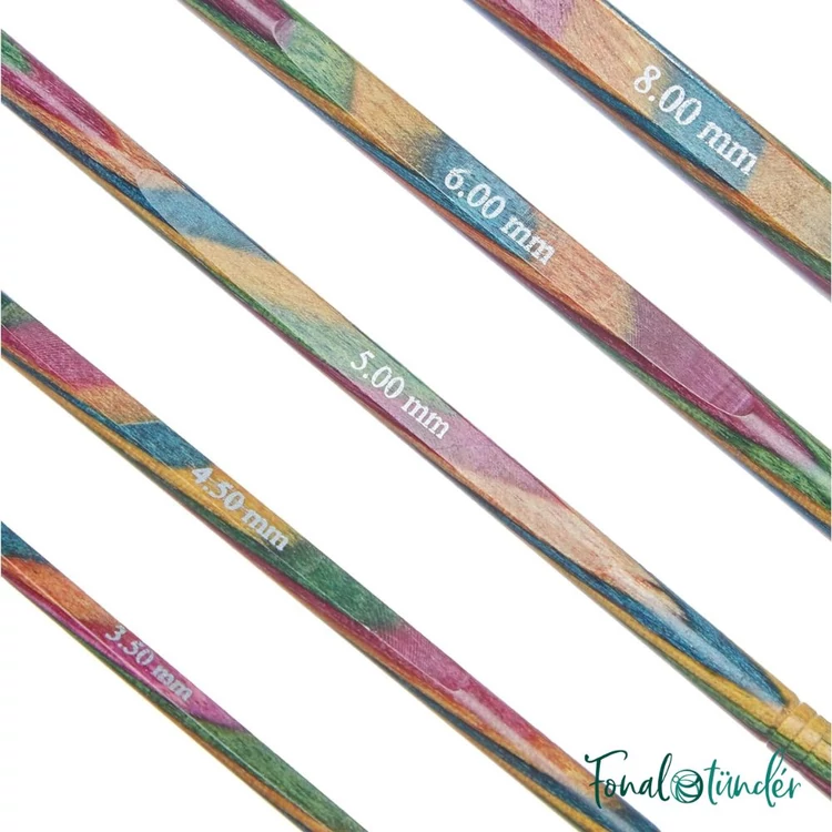 KnitPro Symfonie Crochet Hook Set - fa horgolótű készlet - 3.5-8mm - 05