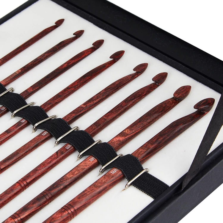 KnitPro Symfonie Rose Wood Crochet Hook Set - rózsafa horgolótű készlet - 3.5-8mm - kep7