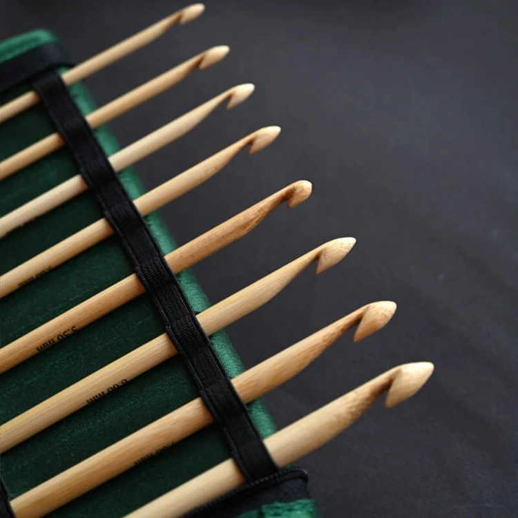 KnitPro Bamboo Tunisian Crochet Hook Set - tuniszi bambusz horgolótű készlet