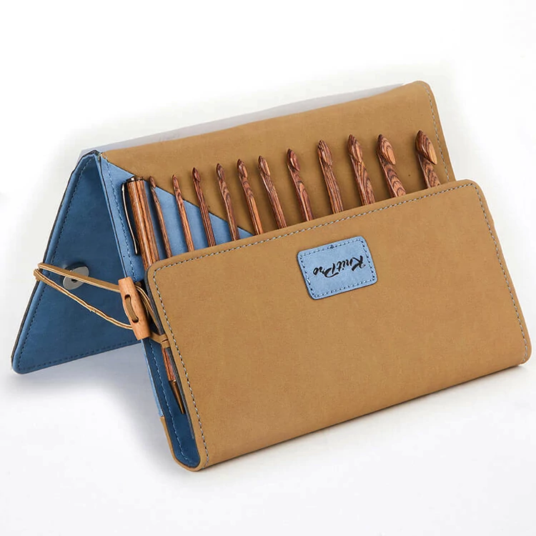 KnitPro Ginger Tunisian Crochet Hook Set - tuniszi fa horgolótű készlet