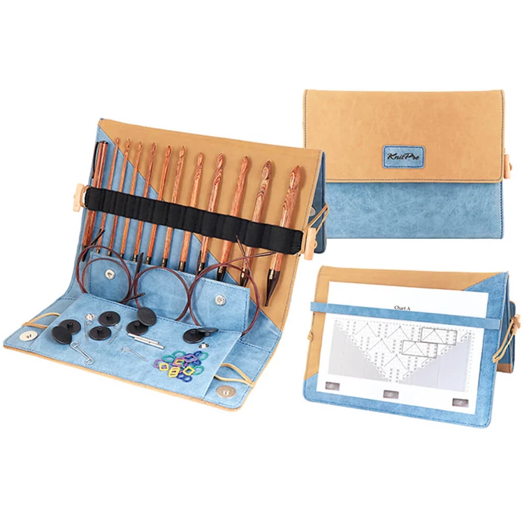 KnitPro Ginger Tunisian Crochet Hook Set - tuniszi fa horgolótű készlet