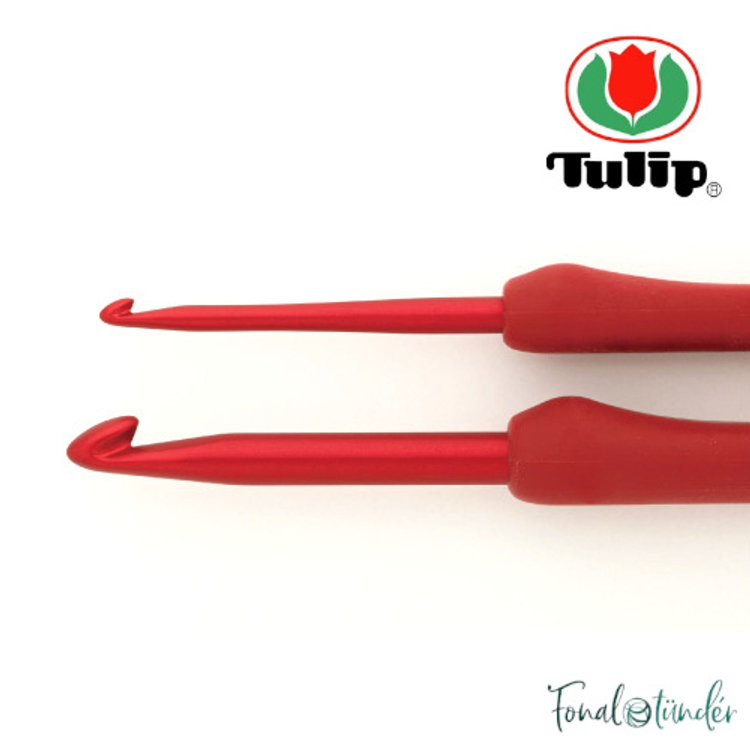Tulip Etimo Red - 2.2 mm - crochet hook with soft grip - made in Japan