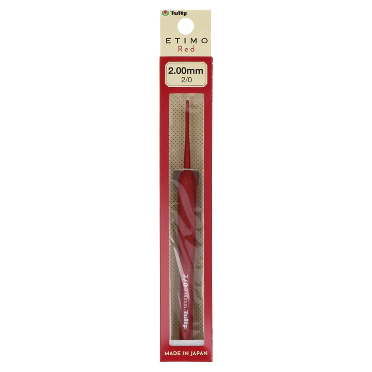 Tulip Etimo Red - crochet hook - japán horgolótű - 2 mm