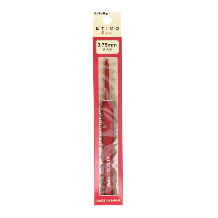Tulip Etimo Red - crochet hook - japán horgolótű - 3.75 mm