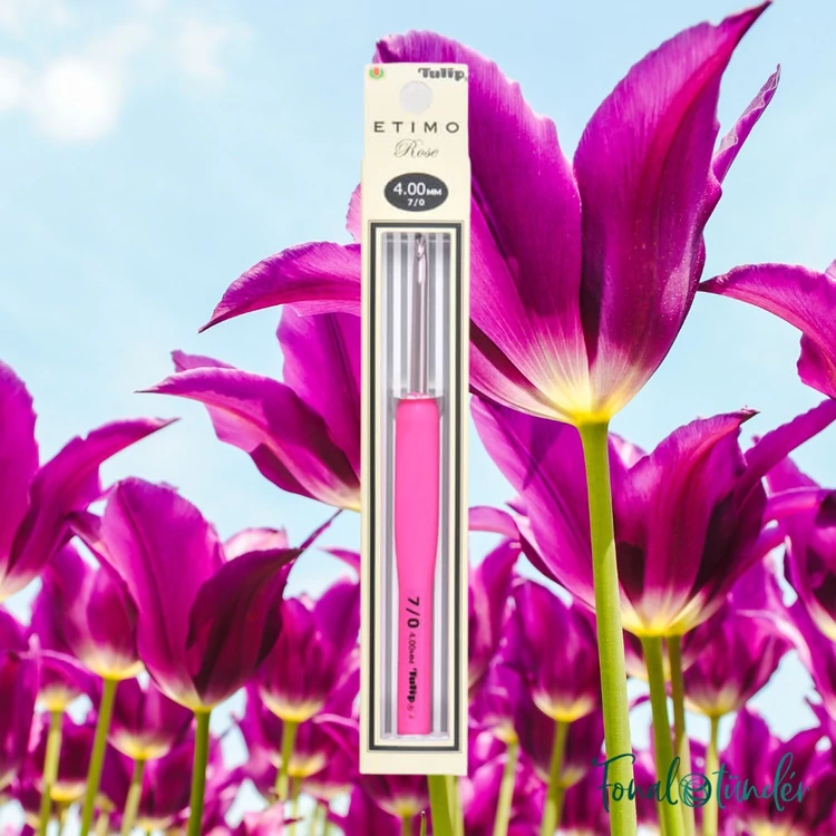 Tulip Etimo Rose - crochet hook - japán rózsaszín horgolótű - 4mm - 02