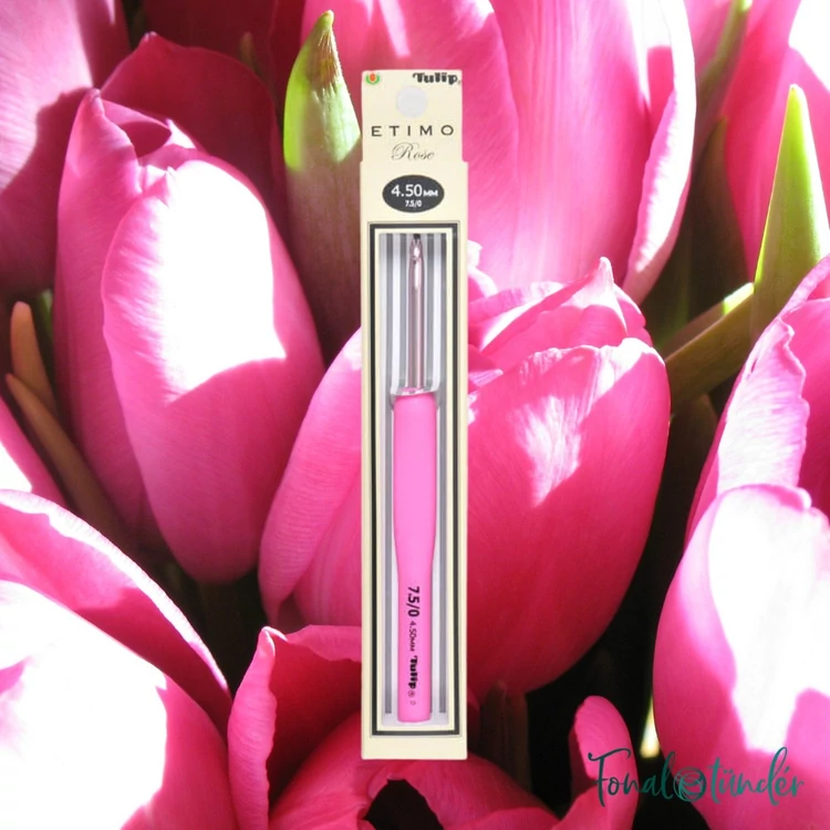Tulip Etimo Rose - crochet hook - japán rózsaszín horgolótű - 4.5mm - 02