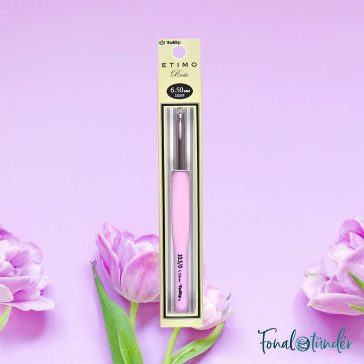Tulip Etimo Rose - crochet hook - japán rózsaszín horgolótű - 6.5mm - 02
