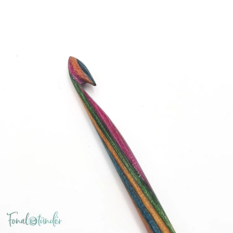 KnitPro Symfonie Tunisian hook - toldható nemesfa tuniszi horgolótű - 3.5mm - 02