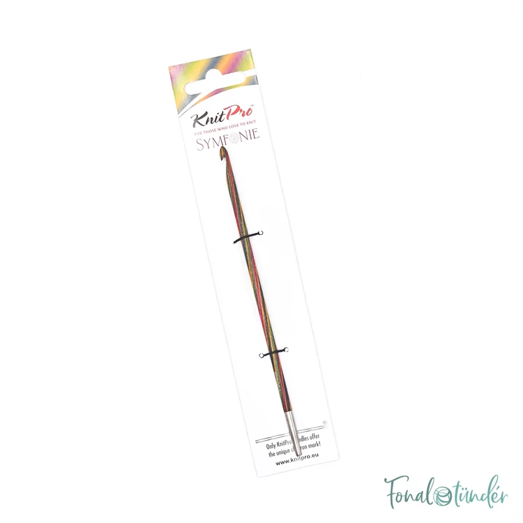 KnitPro Symfonie Tunisian hook - toldható nemesfa tuniszi horgolótű - 4mm - 03