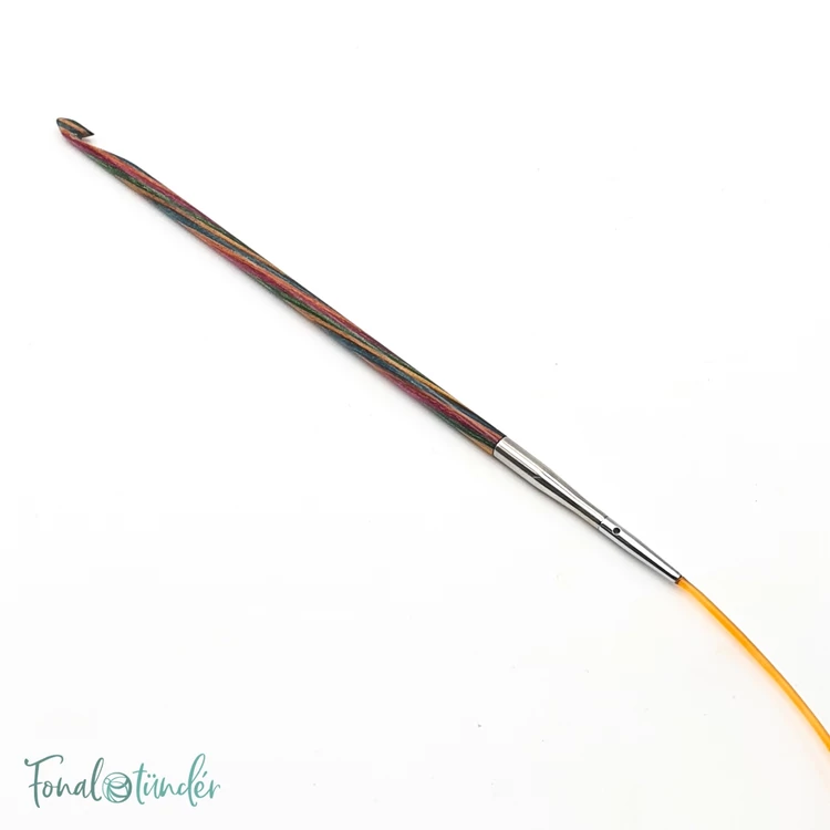 KnitPro Symfonie Tunisian hook - toldható nemesfa tuniszi horgolótű - 4.5m - 02