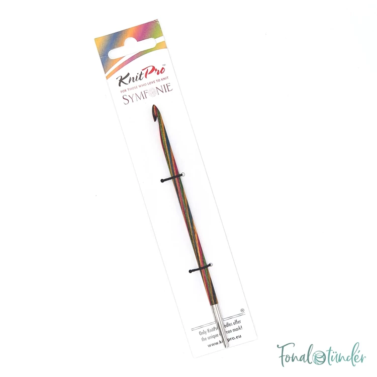 KnitPro Symfonie Tunisian hook - toldható nemesfa tuniszi horgolótű - 5mm - 03