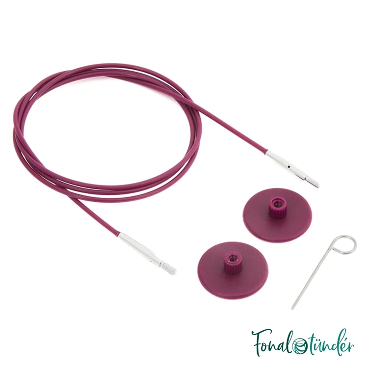 KnitPro Puple Cables - knit/crochet - lila fix kötőtű/horgolotű kábel - 76cm
